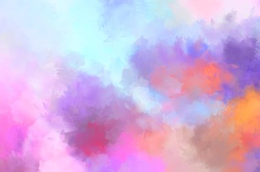 Renkli fırça darbelerinin soyut arkaplanı. fırçalanmış canlı duvar kağıdı. resmedilmiş sanat eseri. Eşsiz ve yaratıcı illüstrasyon.