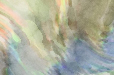 Alkol mürekkebini andıran rahatlatıcı fırça darbelerinin modern resmi. Poster, duvar sanatı, afiş, kart, kitap kapağı veya ambalaj için pastel renkli suluboya resim.