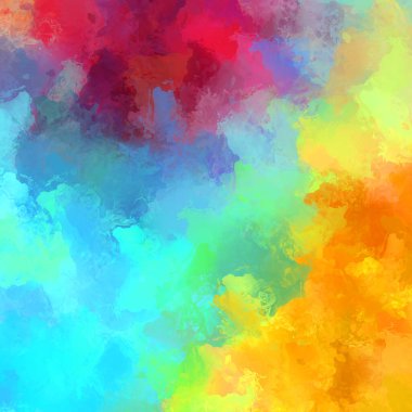 Duvar sanatı Eşsiz ve yaratıcı illüstrasyon. Fırça darbesi ile boyanmış. Renkli fırça darbelerinin soyut arkaplanı. Fırçalanmış canlı duvar kâğıdı. Boyalı sanatsal yaratım.