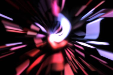 Işık parçacık izleri. Parlayan parçacıkları ve çizgileri olan ışık patlaması yıldızı. Güzel hareketli soyut ışın arkaplanı.