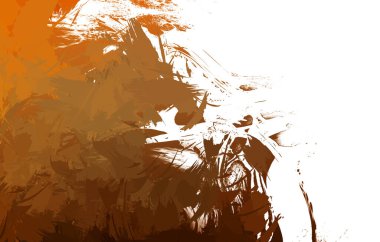 Duvar sanatı Eşsiz ve yaratıcı illüstrasyon. Fırça darbesi ile boyanmış. Renkli fırça darbelerinin soyut arkaplanı. Fırçalanmış canlı duvar kâğıdı. Boyalı sanatsal yaratım.