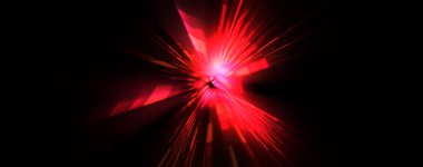 Fütürist mercek patlaması. Parlayan parçacıkları ve çizgileri olan ışık patlaması yıldızı. Güzel soyut ışın arkaplanı.