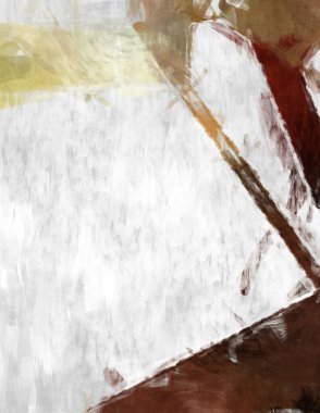 Soyut arkaplanda pürüzlü fırça darbeleri. Fırça boyası. Renkli boya darbeleri. Eşsiz duvar sanatı. Tuvaldeki modern sanat. Renkli çağdaş sanat eserleri. 