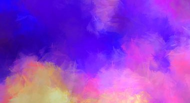 Renkli fırça darbelerinin 2D çizimi. Dekoratif desenli resim. canlı boya desenli arkaplan.