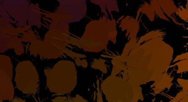 Canlı fırça darbeleriyle boyanmış. Renkli desenli resim. Fırçalanmış duvar kağıdını boya.