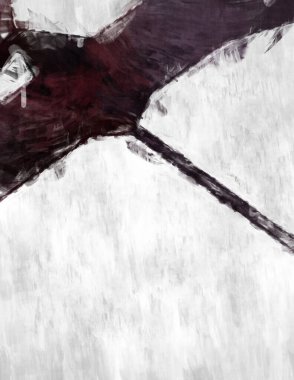 Soyut arkaplanda pürüzlü fırça darbeleri. Fırça boyası. Renkli boya darbeleri. Eşsiz duvar sanatı. Tuvaldeki modern sanat. Renkli çağdaş sanat eserleri. 