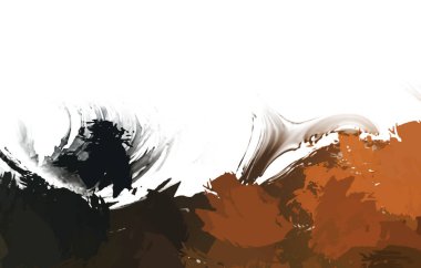 Taranmış Boyalı Soyut Arkaplan. Vahşi kaotik fırça darbeleri. Boya darbeleri. 2D İllüstrasyon. Fırça darbeli resim. 