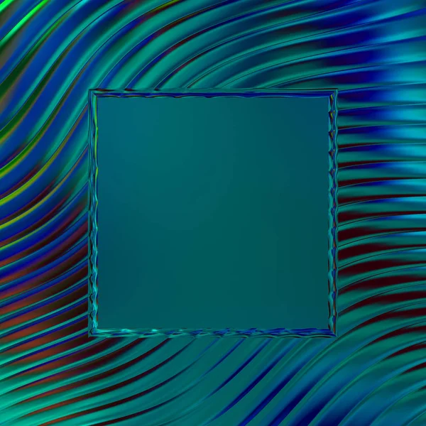 Soyut çerçeveli arkaplan. Renkli, canlı, dalgalı bir duvar kağıdı. Merkezi çerçeveli yaratıcı grafik 2d çizim. Dinamik şekilli modaya uygun sıvı örtüsü.