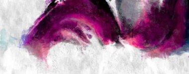 Soyut arkaplanda pürüzlü fırça darbeleri. Fırça boyası. Renkli boya darbeleri. Eşsiz duvar sanatı. Tuvaldeki modern sanat. Renkli çağdaş sanat eserleri. 