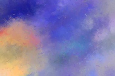 Renkli fırça darbelerinin 2D çizimi. Dekoratif desenli resim. canlı boya desenli arkaplan.