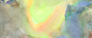 2D çizim. Sanatsal arkaplan resmi. Tablo üzerinde soyut resim. Çağdaş sanat. El yapımı resim. Renkli doku. Modern sanat eserleri. Yüzeyde suluboya fırça darbeleriyle boyama.