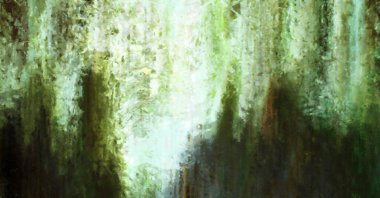 Modern sanat. Renkli çağdaş sanat eserleri. Renkli boya darbeleri. Soyut arkaplanda fırça darbeleri. Fırça boyası. Eşsiz duvar sanatı.