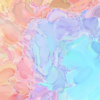 Soyut doku. Yüzeyde etkileyici el yapımı suluboya. Suluboya fırça darbeleri. Modern sanat. Çok renkli arkaplan. Çağdaş duvar sanatı. Renkli bir fon. 2d illüstrasyon.