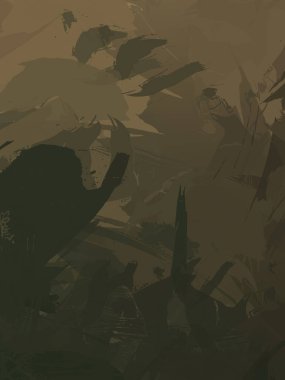 Fırça darbesi ile boyanmış. Sanatsal canlılık ve renkli duvar kâğıdı. Kaotik resim. Taranmış Boyalı Soyut Arkaplan. 