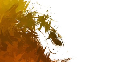 Taranmış Boyalı Soyut Arkaplan. Vahşi kaotik fırça darbeleri. Boya darbeleri. 2D İllüstrasyon. Fırça darbeli resim. 