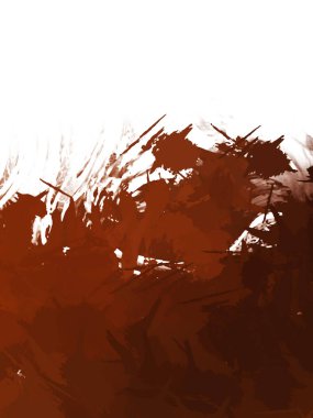 Taranmış Boyalı Soyut Arkaplan. Vahşi kaotik fırça darbeleri. Boya darbeleri. 2D İllüstrasyon. Fırça darbeli resim. 