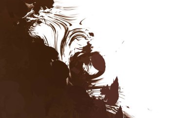 Duvar sanatı Eşsiz ve yaratıcı illüstrasyon. Fırça darbesi ile boyanmış. Renkli fırça darbelerinin soyut arkaplanı. Fırçalanmış canlı duvar kâğıdı. Boyalı sanatsal yaratım.