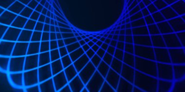 Işık dalgalarının neon renkli soyut tasarımı. Dijital arka plan ve neon ışığı parlama efekti. Parlak ışınlar duvar kağıdı.