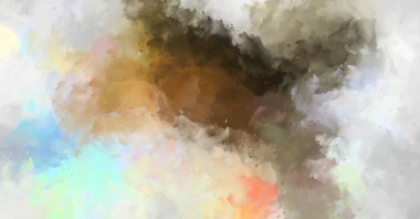 Renkli fırça darbelerinin soyut arkaplanı. fırçalanmış canlı duvar kağıdı. resmedilmiş sanat eseri. Eşsiz ve yaratıcı illüstrasyon.