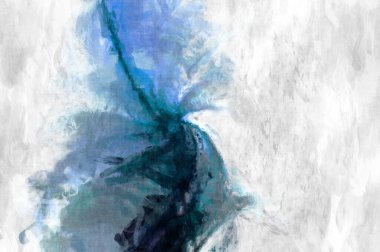 Soyut arkaplanda pürüzlü fırça darbeleri. Fırça boyası. Renkli boya darbeleri. Eşsiz duvar sanatı. Tuvaldeki modern sanat. Renkli çağdaş sanat eserleri. 