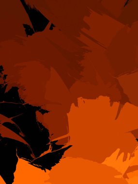 Vahşi fırça darbeleriyle yaratıcı soyut resim. Artistik fırça darbeleriyle donatılmış. Renkli ve canlı bir tasvir. Boyalı sanat.