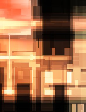 Fütürist soyut geometrik duvar kağıdı. Geometrik renkli şekiller. Dikdörtgen şekilli arka plan. Bir teknolojinin dijital illüstrasyonuName.