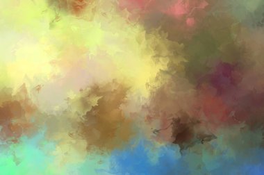 Sanatsal soyut arkaplan. Doku boyalı duvar kağıdı. Boya darbeleriyle yaratıcı bir illüstrasyon. Fırça desenli resim.