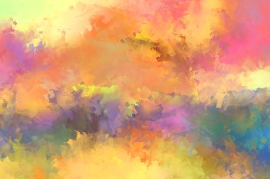 Sanatsal soyut arkaplan. Doku boyalı duvar kağıdı. Boya darbeleriyle yaratıcı bir illüstrasyon. Fırça desenli resim.