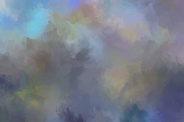 Sanatsal soyut arkaplan. Doku boyalı duvar kağıdı. Boya darbeleriyle yaratıcı bir illüstrasyon. Fırça desenli resim.