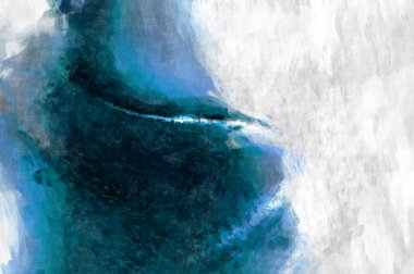 Soyut arkaplanda pürüzlü fırça darbeleri. Fırça boyası. Renkli boya darbeleri. Eşsiz duvar sanatı. Tuvaldeki modern sanat. Renkli çağdaş sanat eserleri. 