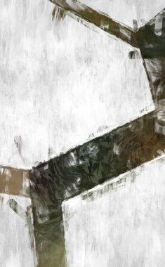 Soyut arkaplanda pürüzlü fırça darbeleri. Fırça boyası. Renkli boya darbeleri. Eşsiz duvar sanatı. Tuvaldeki modern sanat. Renkli çağdaş sanat eserleri. 