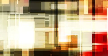 Fütürist soyut geometrik duvar kağıdı. Geometrik renkli şekiller. Dikdörtgen şekilli arka plan. Bir teknolojinin dijital illüstrasyonuName.