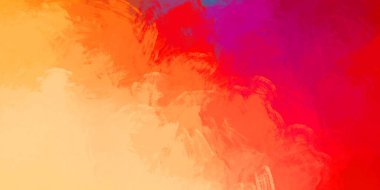 Taranmış Boyalı Soyut Arkaplan. Vahşi kaotik fırça darbeleri. Boya darbeleri. 2D İllüstrasyon. Fırça darbeli resim.