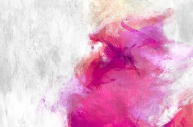 Soyut arkaplanda pürüzlü fırça darbeleri. Fırça boyası. Renkli boya darbeleri. Eşsiz duvar sanatı. Tuvaldeki modern sanat. Renkli çağdaş sanat eserleri. 