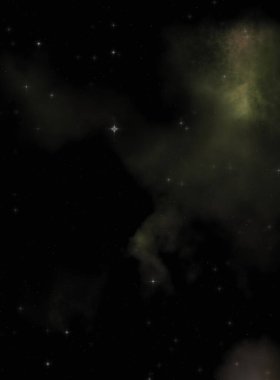 Galaksi uzayındaki yıldız alanı renkli nebula ile. Uzayın derinliklerinin bilim kurgu geçmişi. Ruhsal duvar kağıdı.