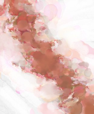 Yumuşak suluboya duvar kağıdı. Hafifçe fırçalanmış renkleri olan sanatsal bir resim. Pastel renkler arkaplana dokunmuş. Soyut duvar sanatı..