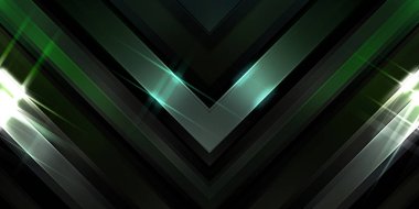 Soyut parlayan geometrik ışıklar arka planda. Fraktal simetrik grafik çizimi. Parıldayan ve parıldayan çubukları kesiştir.