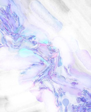 Yumuşak suluboya duvar kağıdı. Hafifçe fırçalanmış renkleri olan sanatsal bir resim. Pastel renkler arkaplana dokunmuş. Soyut duvar sanatı..