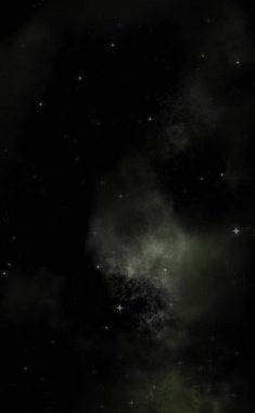 Galaksi uzayındaki yıldız alanı renkli nebula ile. Uzayın derinliklerinin bilim kurgu geçmişi. Ruhsal duvar kağıdı.