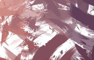 Renkli fırça darbelerinin 2B çizimi. Dekoratif doku resmi. Canlı boya desenli arka plan. Kaotik fırça darbeleri resim.