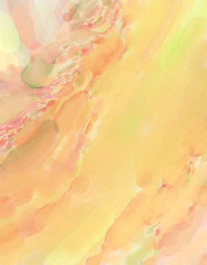 Pastel renklerde suluboya resim. Poster, duvar sanatı, afiş, kart, kitap kapağı ya da ambalaj için rahatlatıcı kompozisyonun yumuşak renkli çizimi. Modern fırça darbeleri resim.