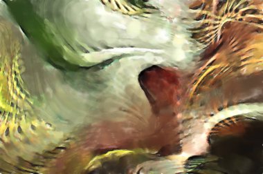 Modern sanat. Renkli çağdaş sanat eserleri. Renkli boya darbeleri. Soyut arkaplanda fırça darbeleri. fırça boyası.