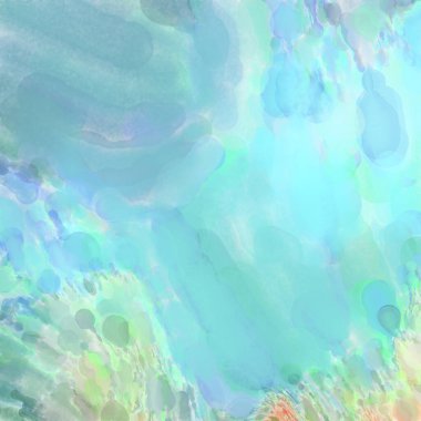 Çağdaş sanat. El işçiliğinin renkli dokusu. Modern resim. Yüzeyde suluboya vuruşlar. Sanatsal arkaplan resmi. Tablo üzerinde soyut resim. Fırça darbeleri. 