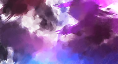 El yapımı sürreal soyut desenli suluboya. Modern sanatsal resim. 2D çizim. Arkaplan boyası karışımı. Yaratıcı duvar sanatı. Çağdaş sanat