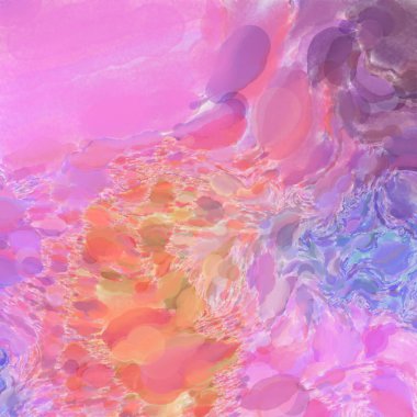 Çağdaş sanat. El işçiliğinin renkli dokusu. Modern resim. Yüzeyde suluboya vuruşlar. Sanatsal arkaplan resmi. Tablo üzerinde soyut resim. Fırça darbeleri. 