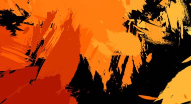 Sanatsal soyut arkaplan. Doku boyalı duvar kağıdı. Boya darbeleriyle yaratıcı bir illüstrasyon. Fırça desenli resim.