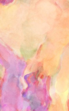 Yumuşak suluboya duvar kağıdı. Hafifçe fırçalanmış renkleri olan sanatsal bir resim. Pastel renkler arkaplana dokunmuş. Soyut duvar sanatı..