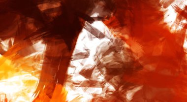 Sanatsal soyut arkaplan. Doku boyalı duvar kağıdı. Boya darbeleriyle yaratıcı bir illüstrasyon. Fırça desenli resim.