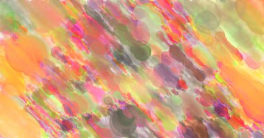 Çağdaş sanat. El yapımı resim. Modern sanat eserleri. Yüzeyde suluboya fırça darbeleriyle resim yapmak. 2D çizim. Sanatsal arkaplan resmi. Tablo üzerinde soyut resim. Renkli doku.