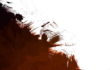 Duvar sanatı Eşsiz ve yaratıcı illüstrasyon. Fırça darbesi ile boyanmış. Renkli fırça darbelerinin soyut arkaplanı. Fırçalanmış canlı duvar kâğıdı. Boyalı sanatsal yaratım.